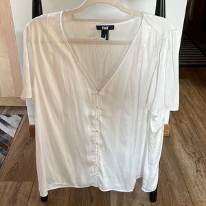 Paige denim, flutter sleeve, button down, never worn shirt.